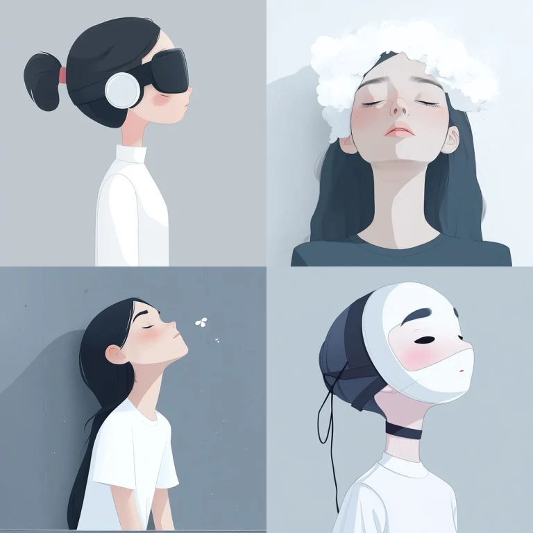 Cool Tone Minimalist Illustration - Midjourney style sref code