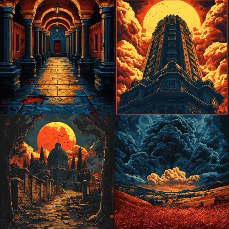 Dark Shades with Fiery Highlights - Midjourney style sref code