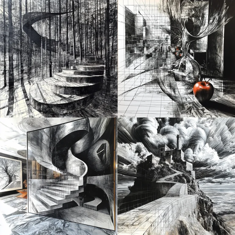 Monochrome Gridded Dynamics - Midjourney style sref code