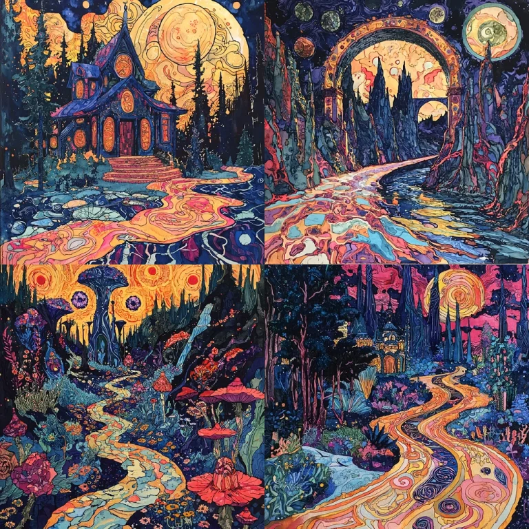 Vibrant Cosmic Flow - Midjourney style sref code