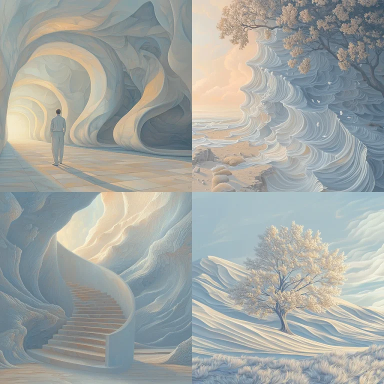 Soft Gradient Textured Landscapes - Midjourney style sref code