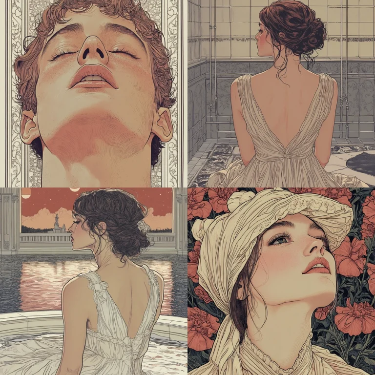 Subtle Line and Soft Hue Portraits - Midjourney style sref code