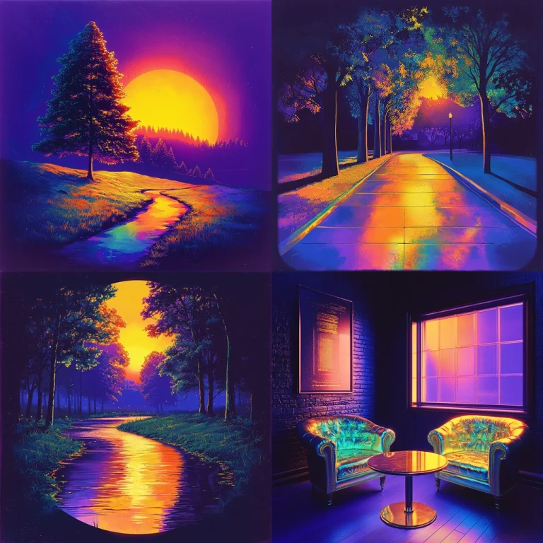 Vivid Contrast Neon Glow - Midjourney style sref code