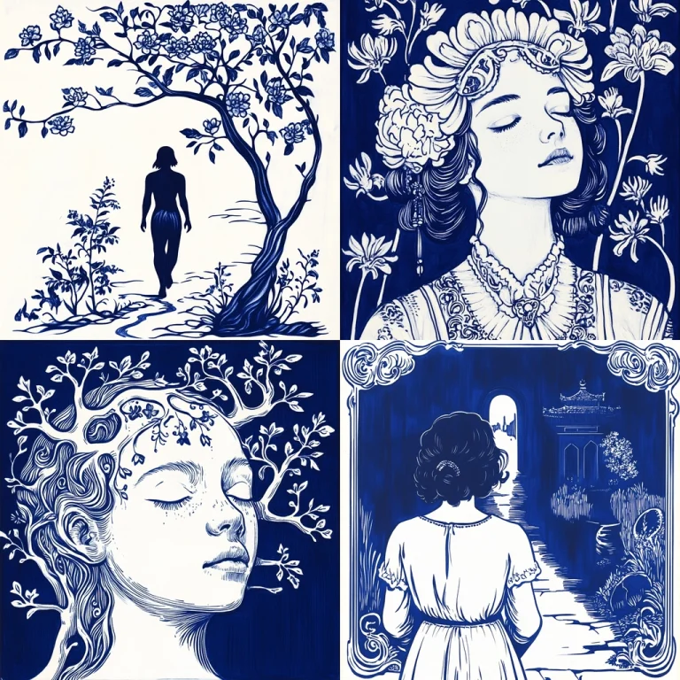 Indigo Ink Traditional - Midjourney style sref code