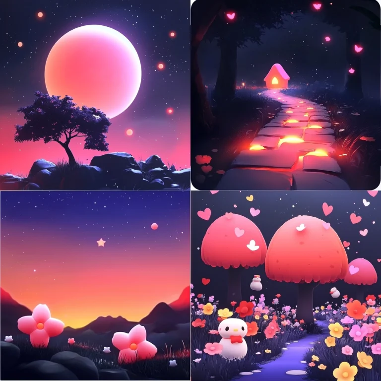 Vibrant Nighttime Glow - Midjourney style sref code