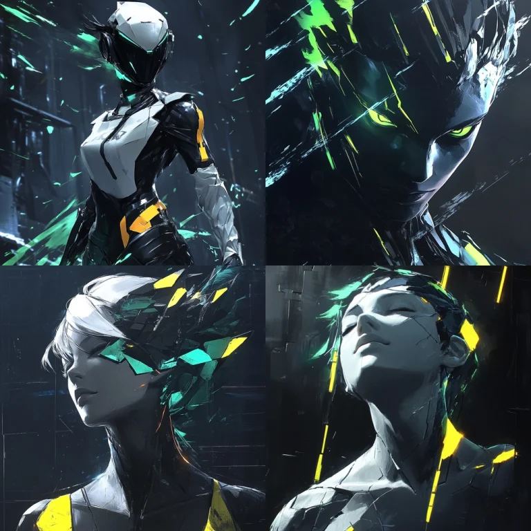 Neon Contrast Sci-Fi Rendering - Midjourney style sref code