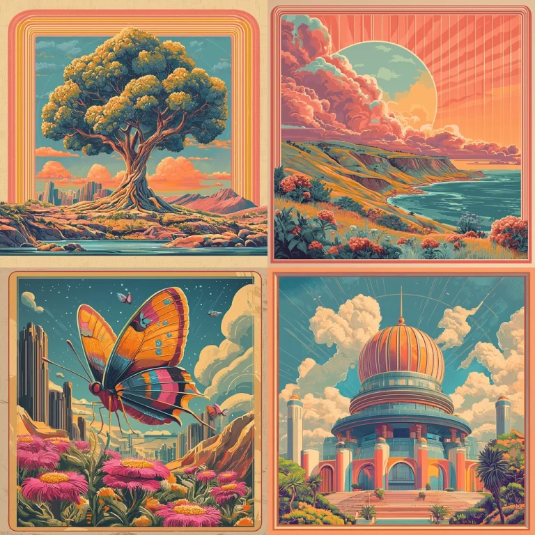 Vibrant Landscape Pop Art - Midjourney style sref code