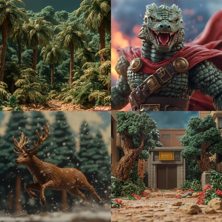 Realistic Texture with Deep Greenish Tones - Midjourney style sref code