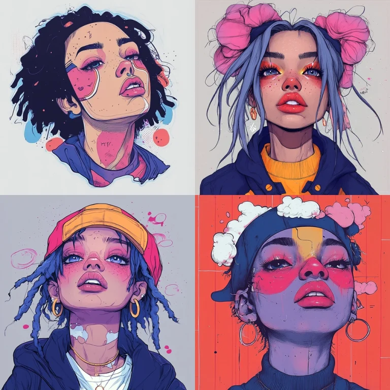 Vibrant Cartoon Portraits - Midjourney style sref code