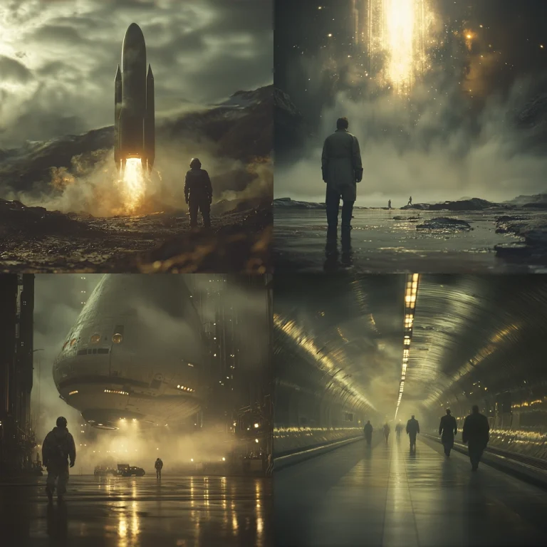 Dark Cyberpunk Space Voyage - Midjourney style sref code