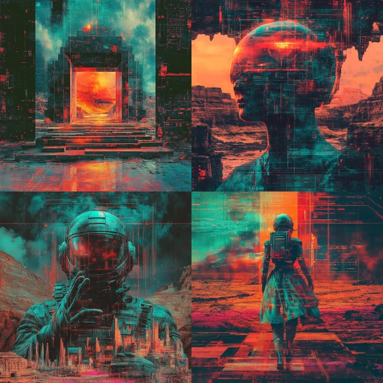 Cyberpunk Glitch Palette - Midjourney style sref code