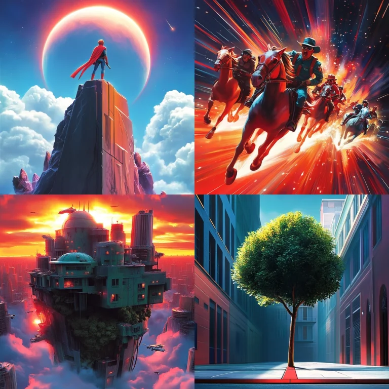 Vivid Contrast Futuristic Illustration - Midjourney style sref code