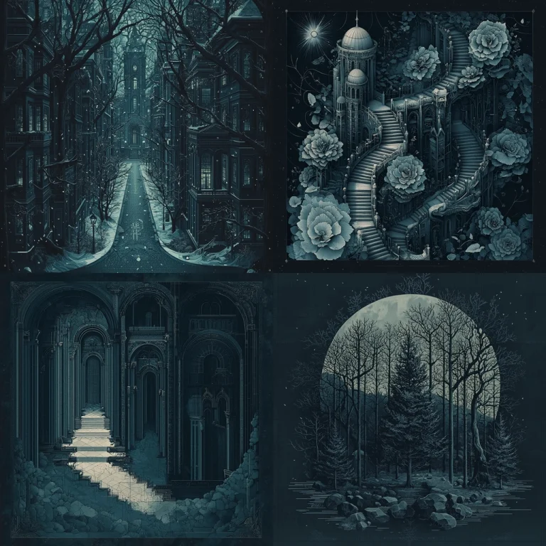 Dark Architectural Fantasy - Midjourney style sref code