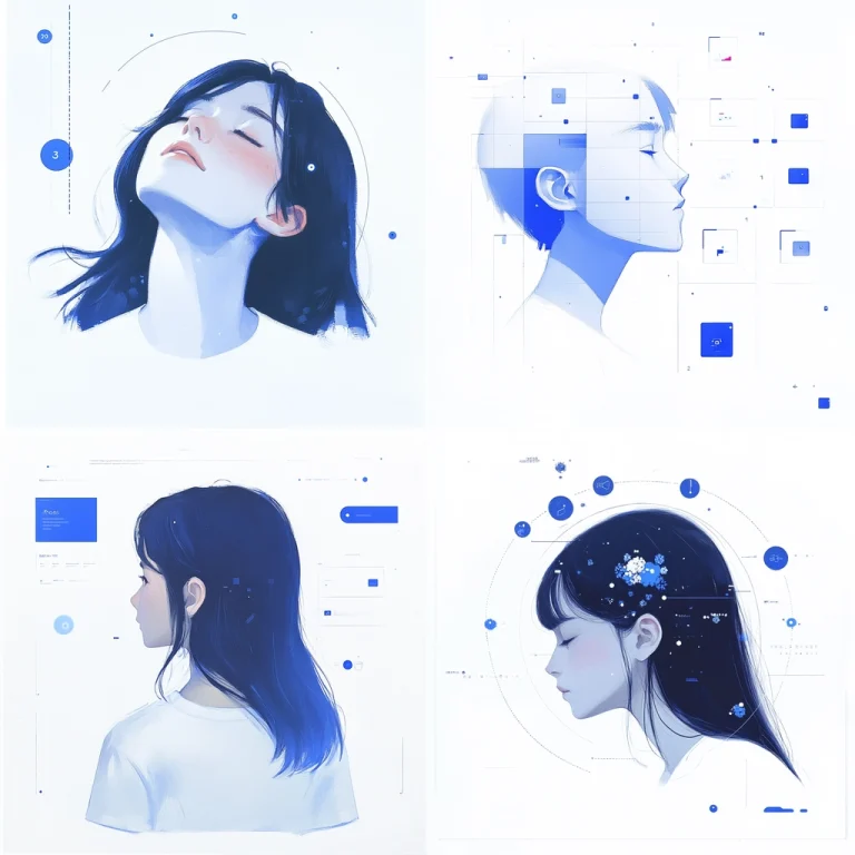 Minimalist Blue Gradient - Midjourney style sref code