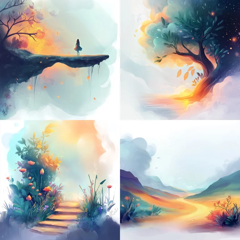 Pastel Vibrant Gradient Dreamscapes - Midjourney style sref code