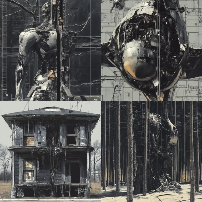 Dimensional Mechanical Disarray - Midjourney style sref code