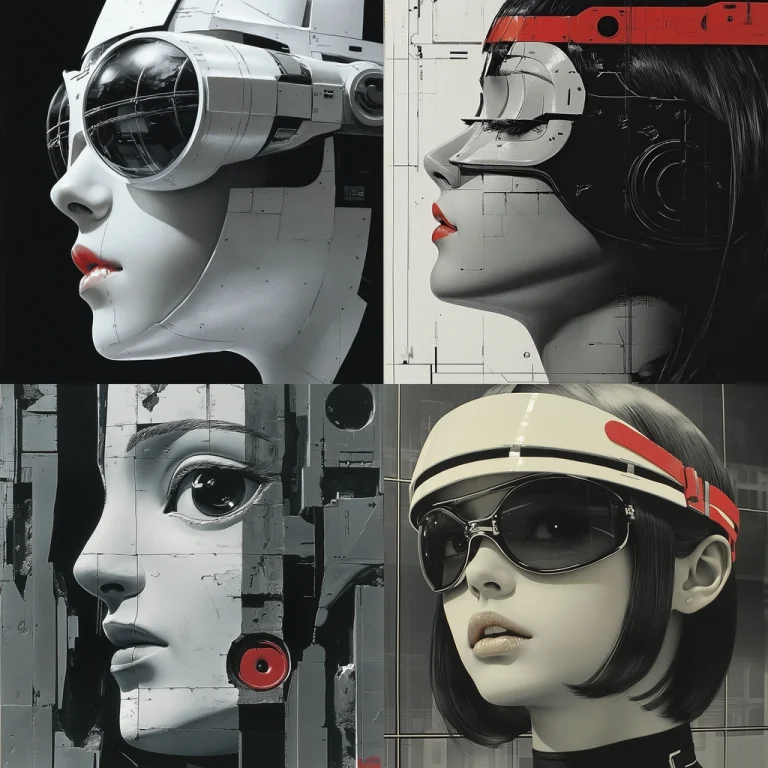 High Contrast Futurist Cyberpunk - Midjourney style sref code