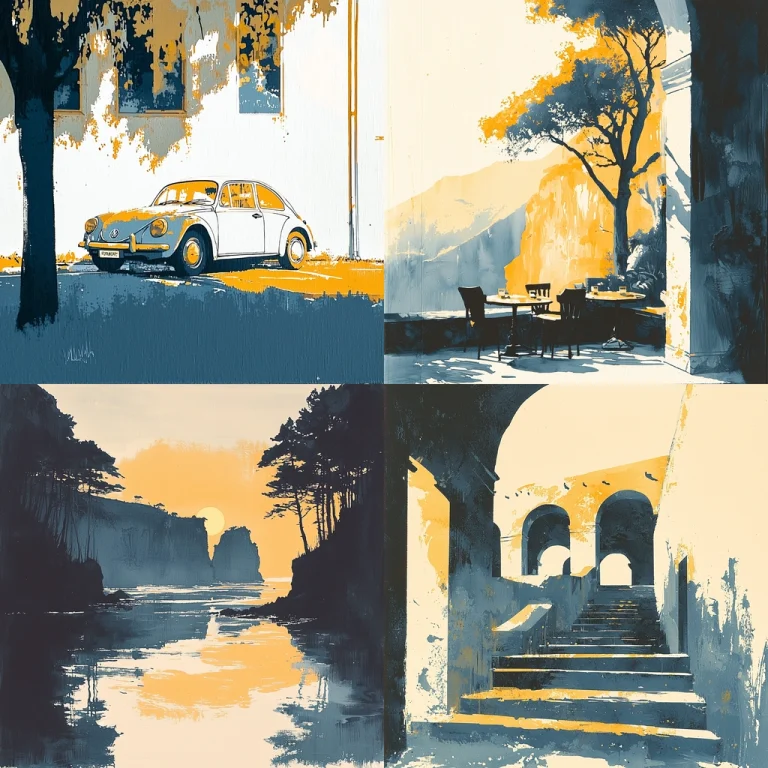 Cool and Warm Contrasts in Oil - Midjourney style sref code