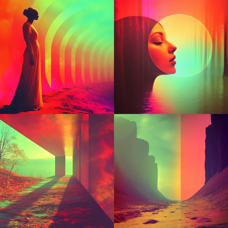 Neon Gradient Landscapes - Midjourney style sref code