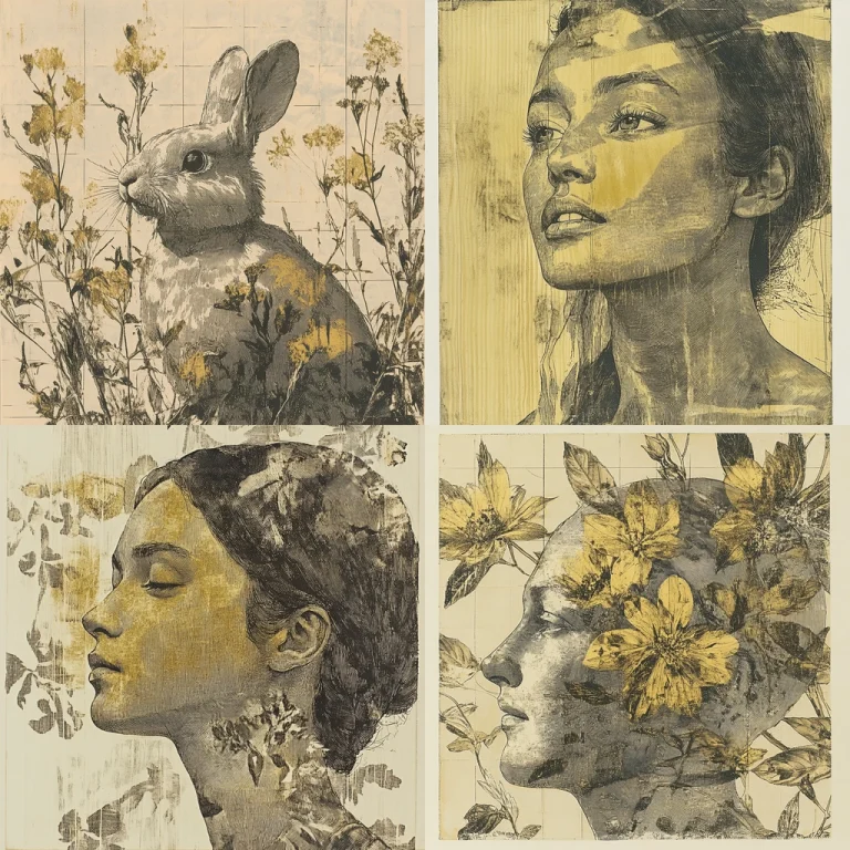 Textured Gold and Gray Sketch - Midjourney style sref code