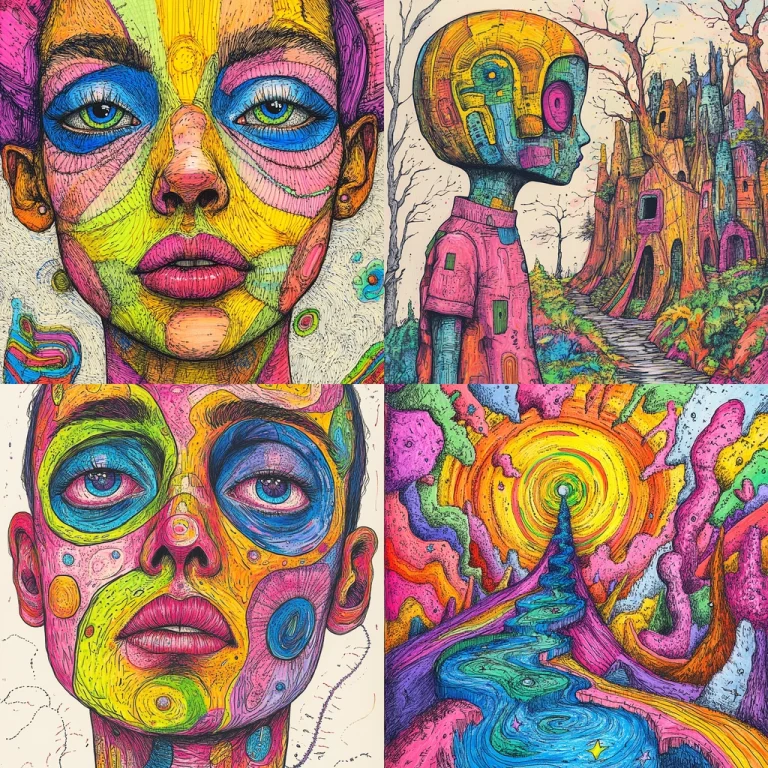 Vivid Technicolor Surrealism - Midjourney style sref code