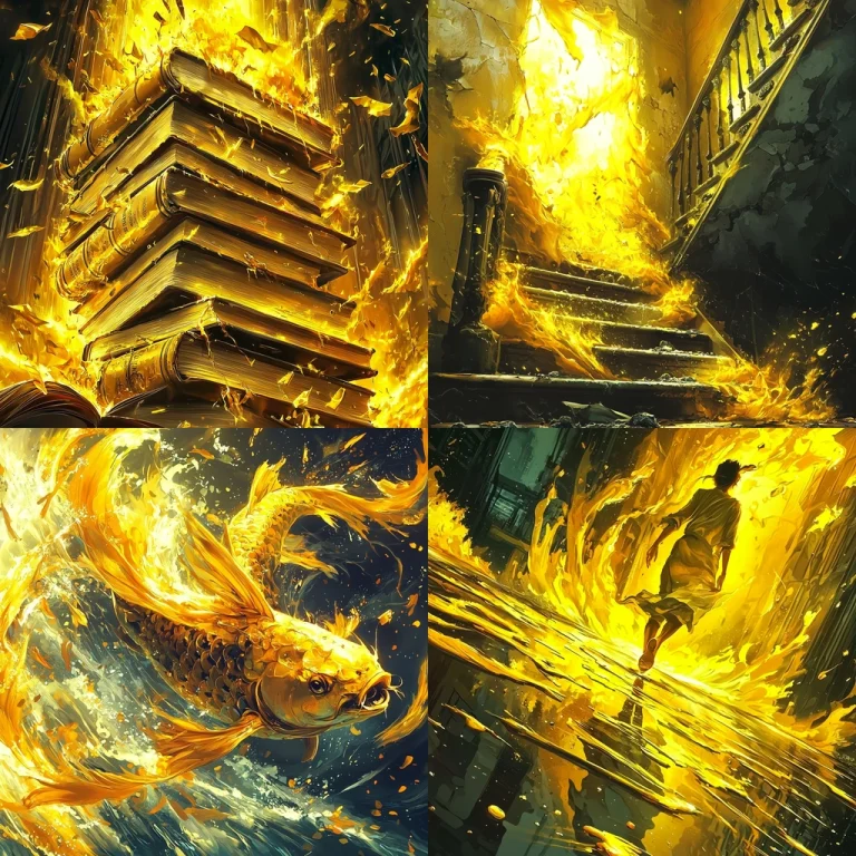 Golden Flame Motion - Midjourney style sref code