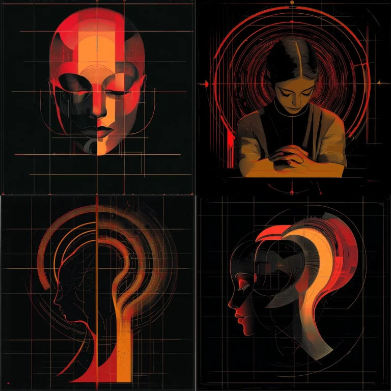 Geometric Neon Portraits - Midjourney style sref code