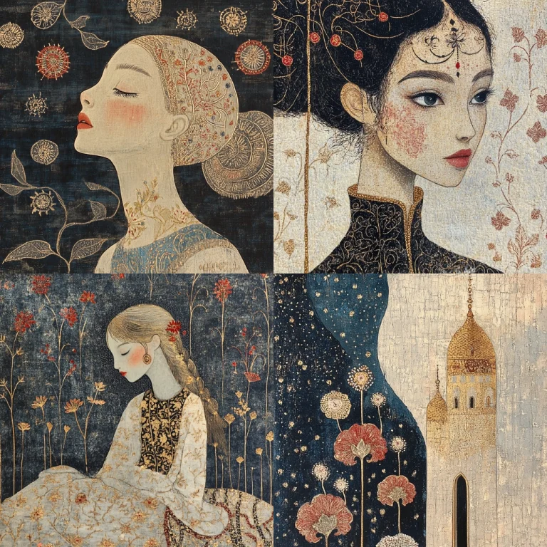 Textured Gold Leaf Expression - Midjourney style sref code